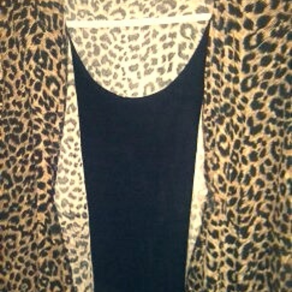 Wild Leopard Print Blouse Built in Cami.